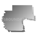 Ponca City CCD, Kay County, Oklahoma (Gray Gradient Fill with Shadow)