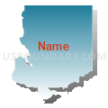 Pawhuska CCD, Osage County, Oklahoma (Blue Gradient Fill with Shadow)