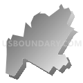 Turtle Creek borough, Allegheny County, Pennsylvania (Gray Gradient Fill with Shadow)