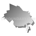Churchill borough, Allegheny County, Pennsylvania (Gray Gradient Fill with Shadow)