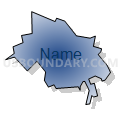 Churchill borough, Allegheny County, Pennsylvania (Radial Fill with Shadow)