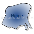 Mount Union borough, Huntingdon County, Pennsylvania (Radial Fill with Shadow)