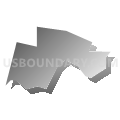 Upland borough, Delaware County, Pennsylvania (Gray Gradient Fill with Shadow)