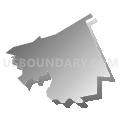 Girard borough, Erie County, Pennsylvania (Gray Gradient Fill with Shadow)