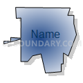 Union City borough, Erie County, Pennsylvania (Radial Fill with Shadow)