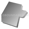 Mount Pocono borough, Monroe County, Pennsylvania (Gray Gradient Fill with Shadow)