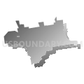 Quakertown borough, Bucks County, Pennsylvania (Gray Gradient Fill with Shadow)