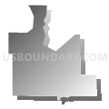 Johnsonburg borough, Elk County, Pennsylvania (Gray Gradient Fill with Shadow)