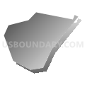 Dushore borough, Sullivan County, Pennsylvania (Gray Gradient Fill with Shadow)