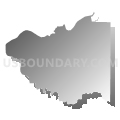 Cranberry township, Venango County, Pennsylvania (Gray Gradient Fill with Shadow)