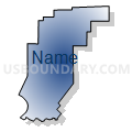 Richland township, Venango County, Pennsylvania (Radial Fill with Shadow)