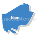 Long Branch borough, Washington County, Pennsylvania (Solid Fill with Shadow)