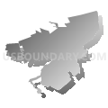 Allentown city, Lehigh County, Pennsylvania (Gray Gradient Fill with Shadow)
