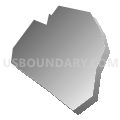 Hughesville borough, Lycoming County, Pennsylvania (Gray Gradient Fill with Shadow)