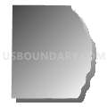 Elk township, Warren County, Pennsylvania (Gray Gradient Fill with Shadow)