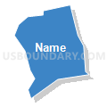 Jonestown borough, Lebanon County, Pennsylvania (Solid Fill with Shadow)