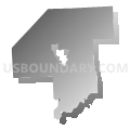 Bear Creek township, Luzerne County, Pennsylvania (Gray Gradient Fill with Shadow)
