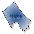 New Cumberland borough, Cumberland County, Pennsylvania (Radial Fill with Shadow)