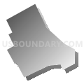West Conshohocken borough, Montgomery County, Pennsylvania (Gray Gradient Fill with Shadow)