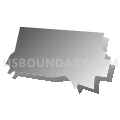 Berlin borough, Somerset County, Pennsylvania (Gray Gradient Fill with Shadow)