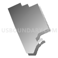New Columbus borough, Luzerne County, Pennsylvania (Gray Gradient Fill with Shadow)
