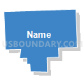 Freeland borough, Luzerne County, Pennsylvania (Solid Fill with Shadow)