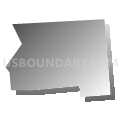 Waymart borough, Wayne County, Pennsylvania (Gray Gradient Fill with Shadow)
