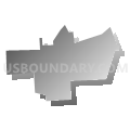 Mars borough, Butler County, Pennsylvania (Gray Gradient Fill with Shadow)