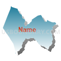 Bonneau CCD, Berkeley County, South Carolina (Blue Gradient Fill with Shadow)