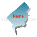 Grays-Tillman CCD, Jasper County, South Carolina (Blue Gradient Fill with Shadow)