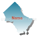 Aiken CCD, Aiken County, South Carolina (Blue Gradient Fill with Shadow)