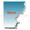 Richland UT, Union County, South Dakota (Blue Gradient Fill with Shadow)