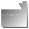 Shyne township, Pennington County, South Dakota (Gray Gradient Fill with Shadow)