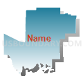 Iowa Park CCD, Wichita County, Texas (Blue Gradient Fill with Shadow)