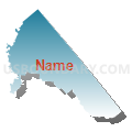 Yoakum CCD, DeWitt County, Texas (Blue Gradient Fill with Shadow)