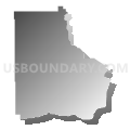 Duchesne CCD, Duchesne County, Utah (Gray Gradient Fill with Shadow)