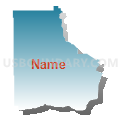 Duchesne CCD, Duchesne County, Utah (Blue Gradient Fill with Shadow)