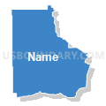 Duchesne CCD, Duchesne County, Utah (Solid Fill with Shadow)