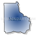 Duchesne CCD, Duchesne County, Utah (Radial Fill with Shadow)