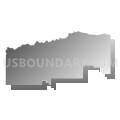 North Duchesne CCD, Duchesne County, Utah (Gray Gradient Fill with Shadow)
