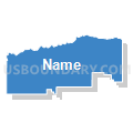 North Duchesne CCD, Duchesne County, Utah (Solid Fill with Shadow)