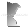 Emery-Ferron CCD, Emery County, Utah (Gray Gradient Fill with Shadow)