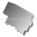 Waterbury town, Washington County, Vermont (Gray Gradient Fill with Shadow)