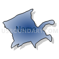 Cloyd district, Pulaski County, Virginia (Radial Fill with Shadow)