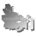 Onalaska city, La Crosse County, Wisconsin (Gray Gradient Fill with Shadow)