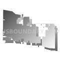 Menasha city, Calumet County, Wisconsin (Gray Gradient Fill with Shadow)