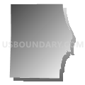South Milwaukee city, Milwaukee County, Wisconsin (Gray Gradient Fill with Shadow)