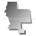 Junction Elementary School District, California (Gray Gradient Fill with Shadow)