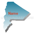 Berkley School District, Massachusetts (Blue Gradient Fill with Shadow)