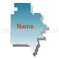 Thornfield R-I School District, Missouri (Blue Gradient Fill with Shadow)